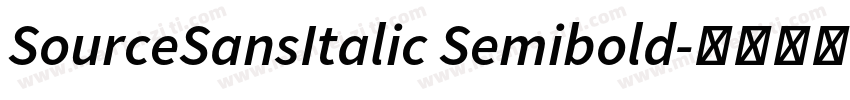 SourceSansItalic Semibold字体转换